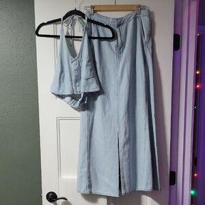 Denim Distressed 2 Piece Set